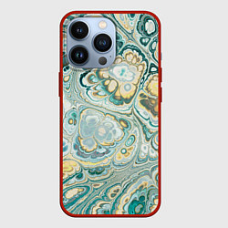Чехол для iPhone 13 Pro Абстрактный разноцветный узор, цвет: 3D-красный