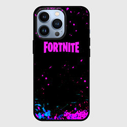 Чехол iPhone 13 Pro Fortnite неоновые брызги красок