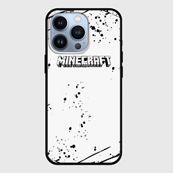 Чехол для iPhone 13 Pro Minecraft чёрная краска брызги, цвет: 3D-черный