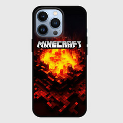 Чехол iPhone 13 Pro Minecraft огненные кубики