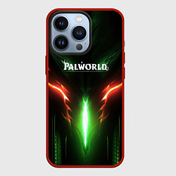 Чехол iPhone 13 Pro Palworld зеленый неоновый свет