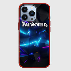 Чехол для iPhone 13 Pro Palworld логотип на ярких неоновых плитах, цвет: 3D-красный