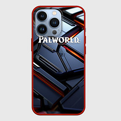 Чехол для iPhone 13 Pro Palworld логотип космически плиты, цвет: 3D-красный