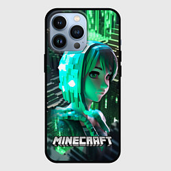 Чехол iPhone 13 Pro Minecraft персонаж на острове