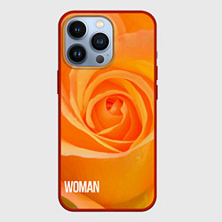 Чехол iPhone 13 Pro Оранжевая роза - woman