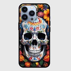 Чехол iPhone 13 Pro Bright colors and a skull