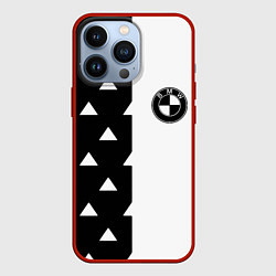 Чехол для iPhone 13 Pro BMW геометрия, цвет: 3D-красный