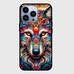 Чехол iPhone 13 Pro Красочный волк