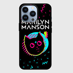 Чехол для iPhone 13 Pro Marilyn Manson - rock star cat, цвет: 3D-черный