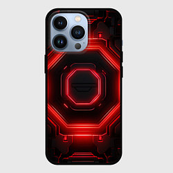 Чехол iPhone 13 Pro Nvidia style black and red neon