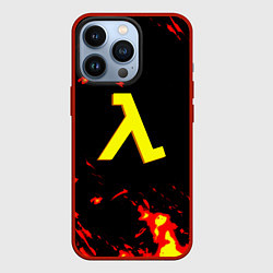 Чехол iPhone 13 Pro Half life огненный стиль лава