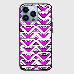 Чехол iPhone 13 Pro Бело-розовый узор