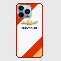 Чехол для iPhone 13 Pro Chevrolet line, цвет: 3D-красный