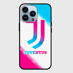 Чехол iPhone 13 Pro Juventus neon gradient style