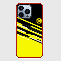 Чехол для iPhone 13 Pro Borussia текстура спорт, цвет: 3D-красный
