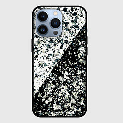 Чехол iPhone 13 Pro Абстрактный чёрно-белый пятнистый