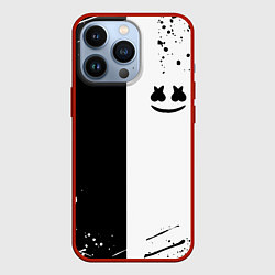 Чехол для iPhone 13 Pro Marshmello краски музыка, цвет: 3D-красный