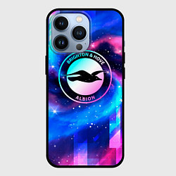 Чехол для iPhone 13 Pro Brighton неоновый космос, цвет: 3D-черный