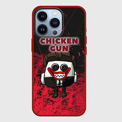 Чехол для iPhone 13 Pro Chicken gun clown, цвет: 3D-красный
