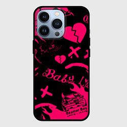 Чехол iPhone 13 Pro Lil peep pink steel rap