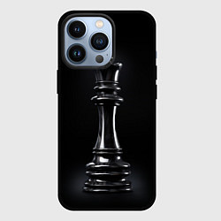 Чехол для iPhone 13 Pro Черный ферзь - шахматы, цвет: 3D-черный