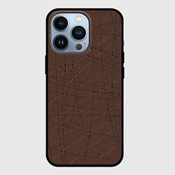 Чехол iPhone 13 Pro Абстракция порезы коричневый