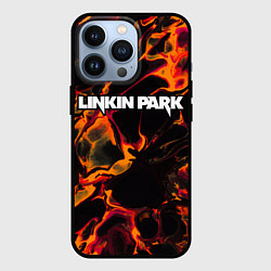 Чехол для iPhone 13 Pro Linkin Park red lava, цвет: 3D-черный
