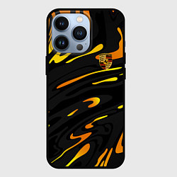 Чехол iPhone 13 Pro Porsche - Желтые разводы