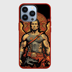 Чехол для iPhone 13 Pro Муай тай боец с крыльями за спиной, цвет: 3D-красный