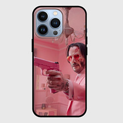 Чехол iPhone 13 Pro Джон Уик в розовом костюме