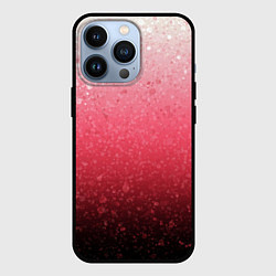 Чехол iPhone 13 Pro Градиент розово-чёрный брызги