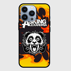 Чехол iPhone 13 Pro Asking Alexandria рок панда и огонь
