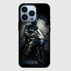 Чехол для iPhone 13 Pro Мотоцикл в дыму, цвет: 3D-черный