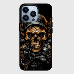 Чехол iPhone 13 Pro Череп мотоциклиста