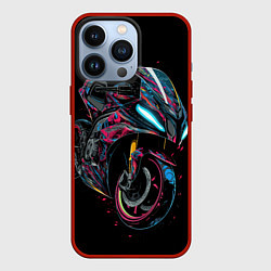 Чехол iPhone 13 Pro Мотоцикл в стиле киберпанк