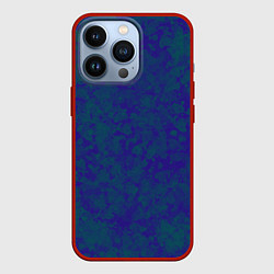 Чехол iPhone 13 Pro Камуфляж синий с зелеными пятнами
