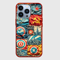 Чехол iPhone 13 Pro Пэчворк джинсы в СССР