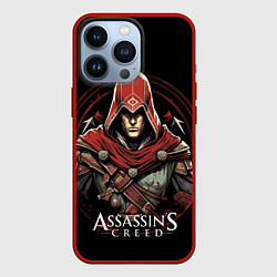 Чехол iPhone 13 Pro Assassins creed в красном капюшоне