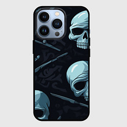 Чехол iPhone 13 Pro Черепа и ножи