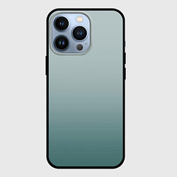 Чехол iPhone 13 Pro Градиент светлый серо-бирюзовый