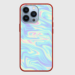 Чехол для iPhone 13 Pro Жидкая абстракция, цвет: 3D-красный