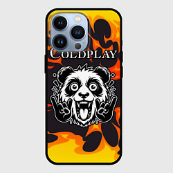 Чехол iPhone 13 Pro Coldplay рок панда и огонь