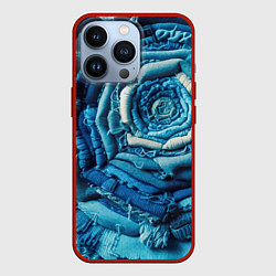 Чехол iPhone 13 Pro Джинсовая роза - нейросеть