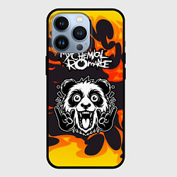 Чехол iPhone 13 Pro My Chemical Romance рок панда и огонь