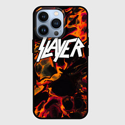 Чехол для iPhone 13 Pro Slayer red lava, цвет: 3D-черный
