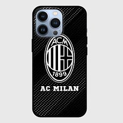 Чехол для iPhone 13 Pro AC Milan sport на темном фоне, цвет: 3D-черный