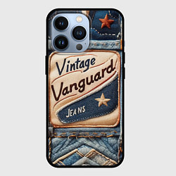 Чехол iPhone 13 Pro Vintage vanguard jeans - patchwork