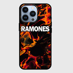Чехол для iPhone 13 Pro Ramones red lava, цвет: 3D-черный