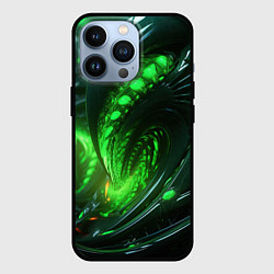 Чехол iPhone 13 Pro Кислотная зеленая яркая неоновая абстракция