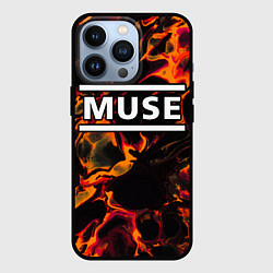 Чехол для iPhone 13 Pro Muse red lava, цвет: 3D-черный